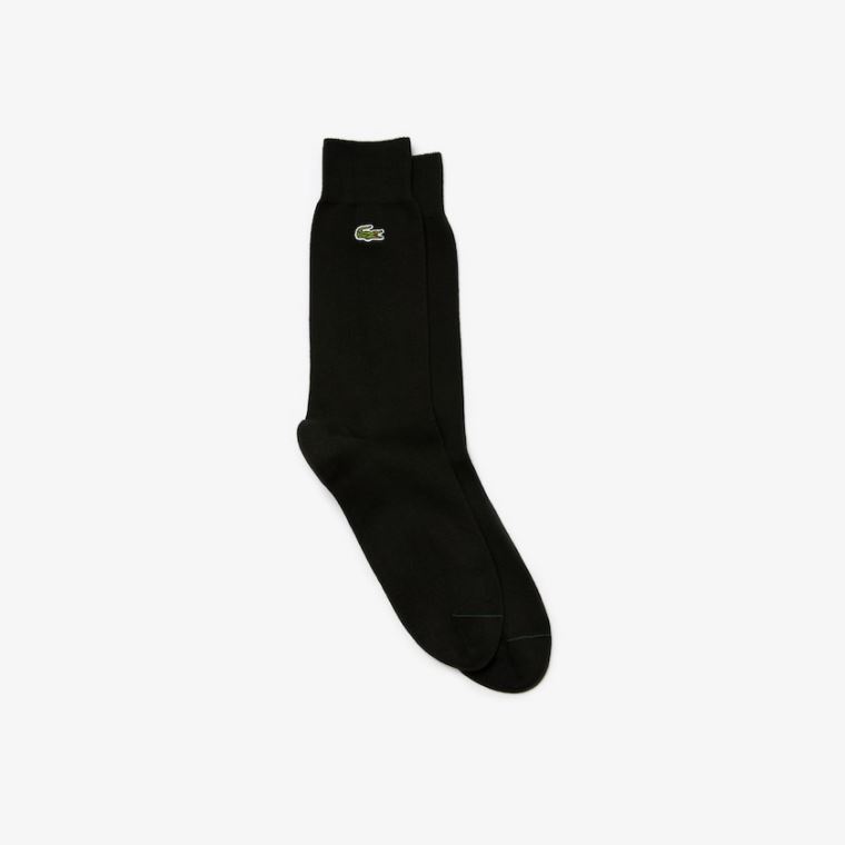 Lacoste Embroidered Crocodile Pamut Blend Socks Fekete | 3T9QDXlW