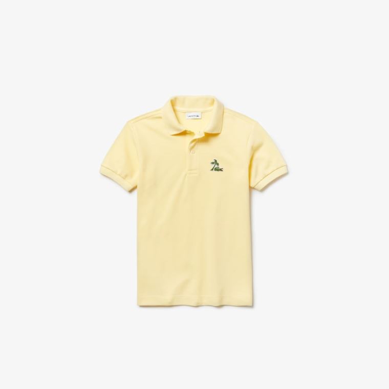 Lacoste Embroidered Pamut Petit Piqué Polo Sárga | x0QGE8Uy