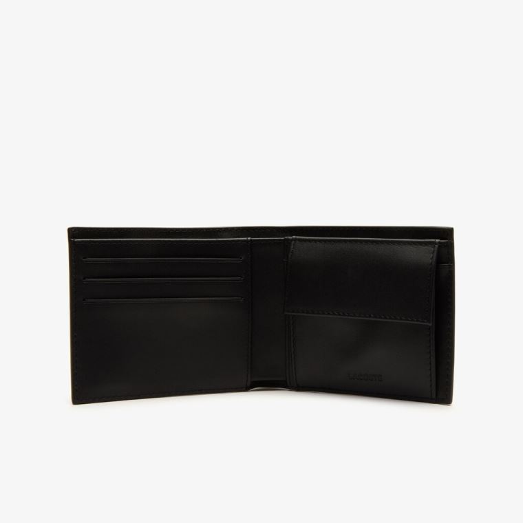 Lacoste Fitzgerald Bőr Wallet And Card Holder Set Fekete | G2qn6WAz