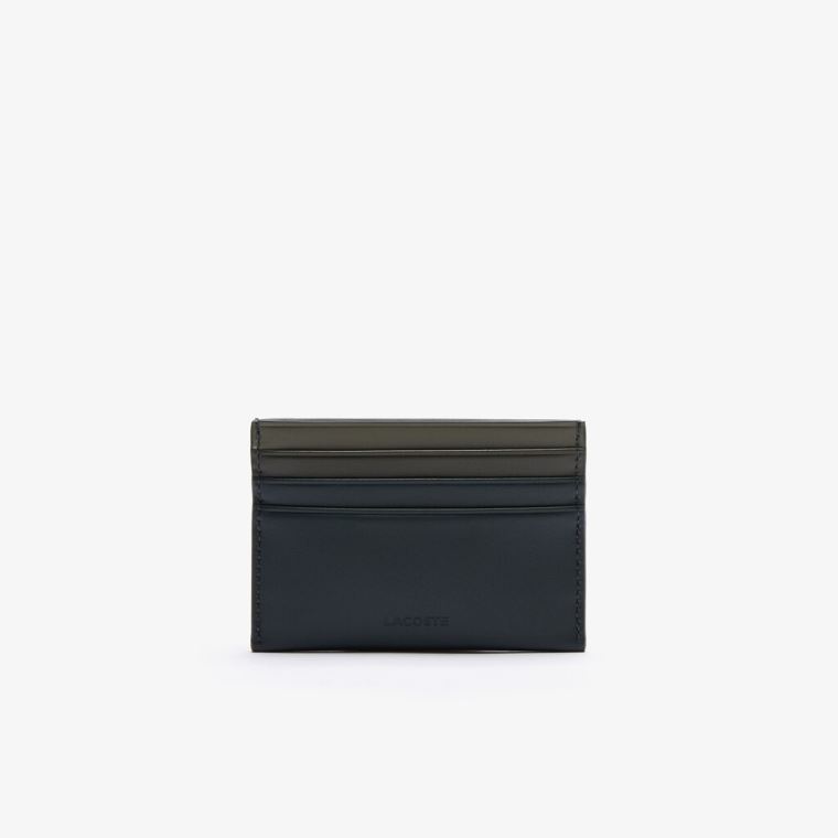 Lacoste Fitzgerald Gradated Bőr Card Holder Sötétzöld | 7Om3rUMu