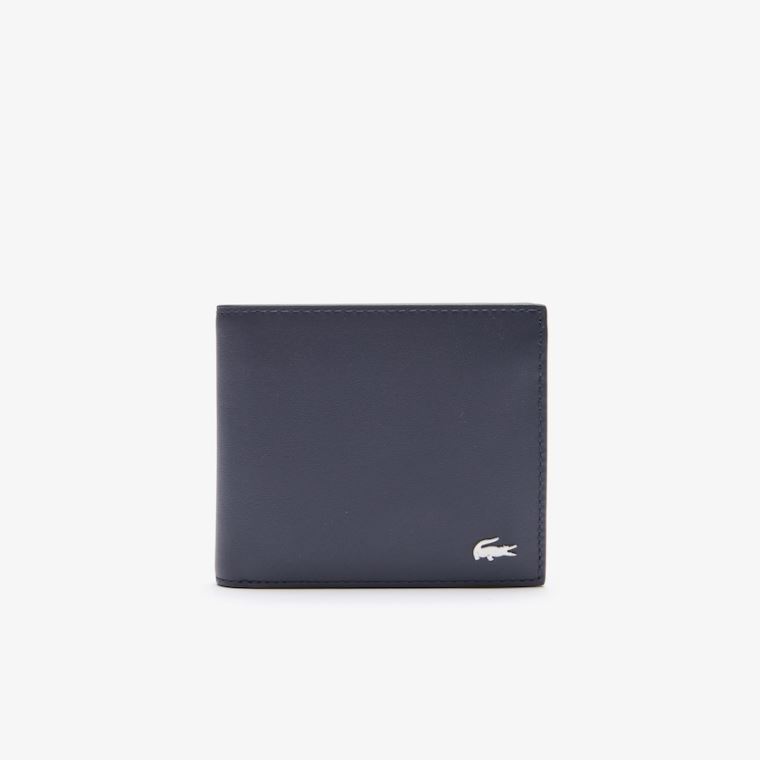 Lacoste Fitzgerald billfold in leather Sötétkék | 5nfrVEbB