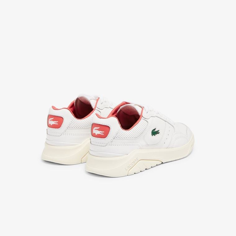 Lacoste Game Advance Bőr Sneakers Fehér Rózsaszín | vd7NHOWX