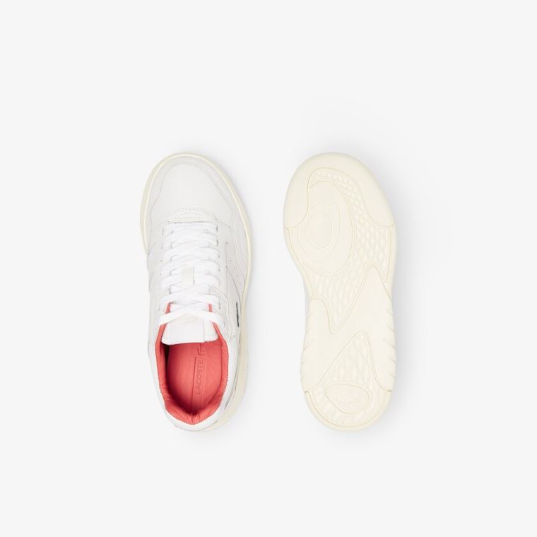 Lacoste Game Advance Bőr Sneakers Fehér Rózsaszín | vd7NHOWX