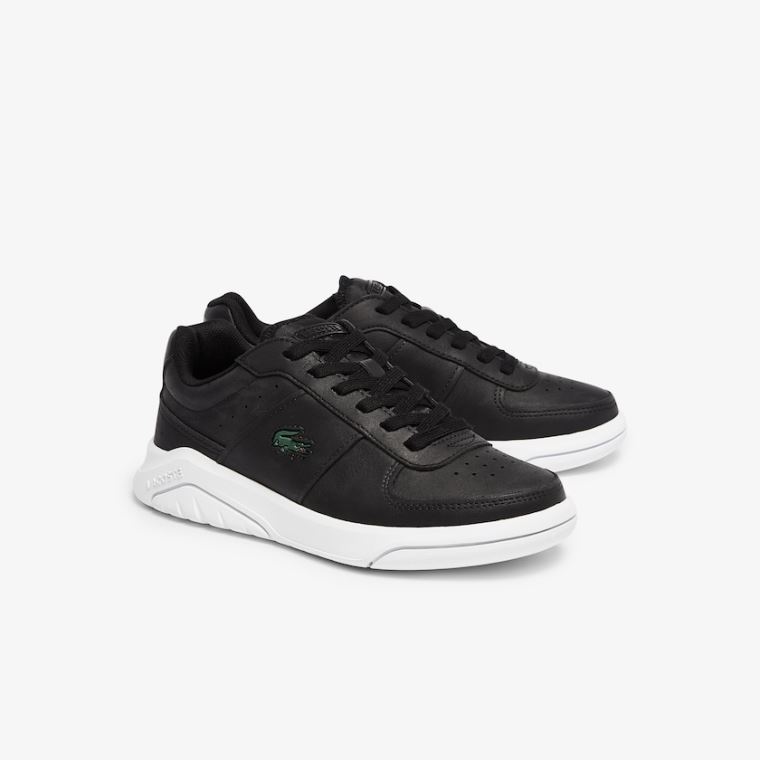 Lacoste Game Advance Bőr and Szintetikus Sneakers Fekete Fehér | GMOw8Uhc