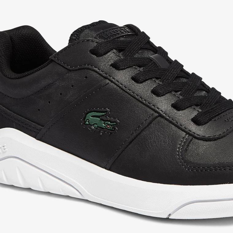 Lacoste Game Advance Bőr and Szintetikus Sneakers Fekete Fehér | GMOw8Uhc