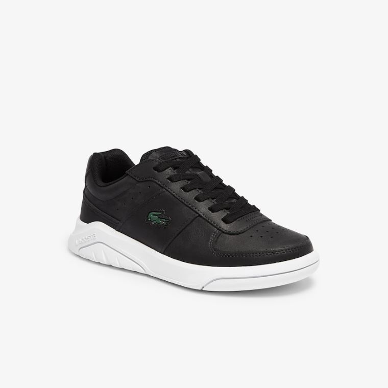 Lacoste Game Advance Bőr and Szintetikus Sneakers Fekete Fehér | GMOw8Uhc