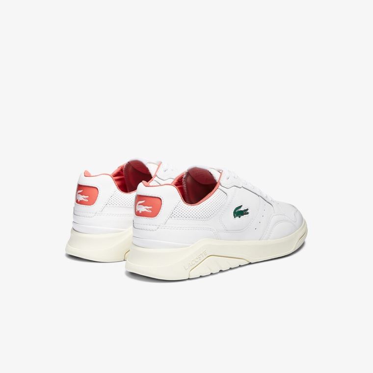 Lacoste Game Advance Luxe Bőr and Szintetikus Sneakers Fehér Bézs | T8lHebhF