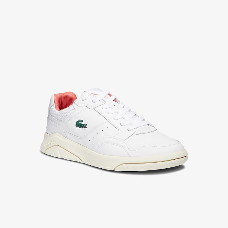 Lacoste Game Advance Luxe Bőr and Velúr Sneakers Fehér Rózsaszín | va9u3tdV