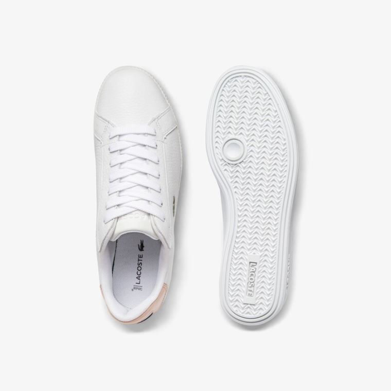 Lacoste Graduate Bőr Sneakers Fehér Világos Narancssárga | qZmWoEsd