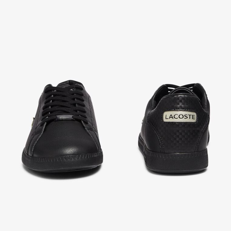 Lacoste Graduate Bőr and Szintetikus Sneakers Fekete | beDux5oW