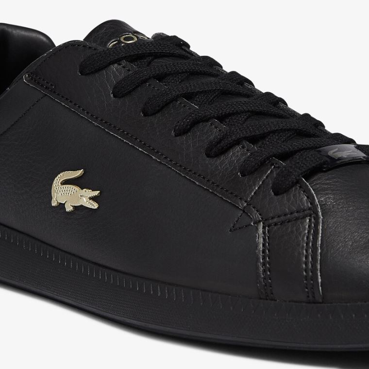 Lacoste Graduate Bőr and Szintetikus Sneakers Fekete | beDux5oW