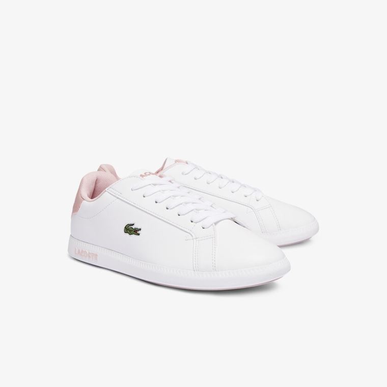 Lacoste Graduate Szintetikus Sneakers Fehér Rózsaszín | pBJoiHq2