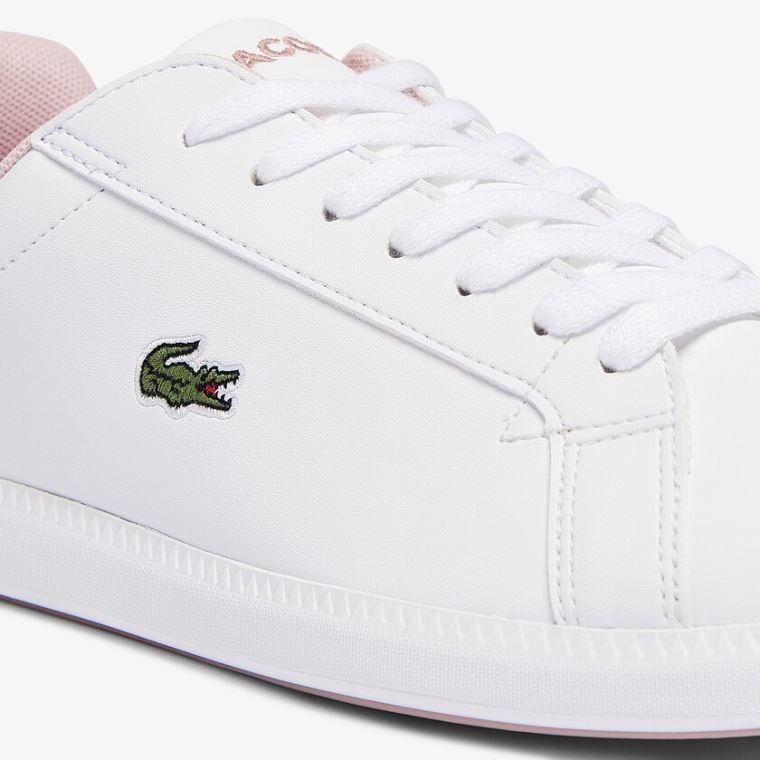 Lacoste Graduate Szintetikus Sneakers Fehér Rózsaszín | pBJoiHq2