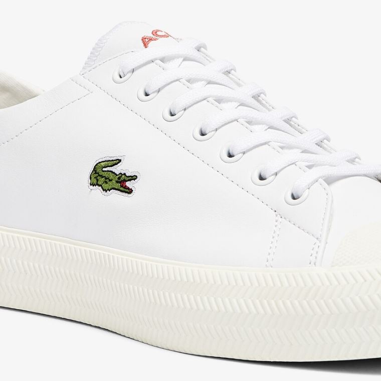 Lacoste Gripshot Bőr Sneakers Fehér Bézs | IilRsLpE