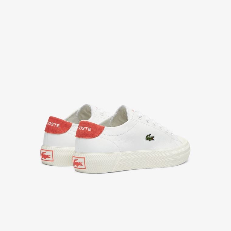 Lacoste Gripshot Bőr and Velúr Sneakers Fehér Bézs | yYckLXhC