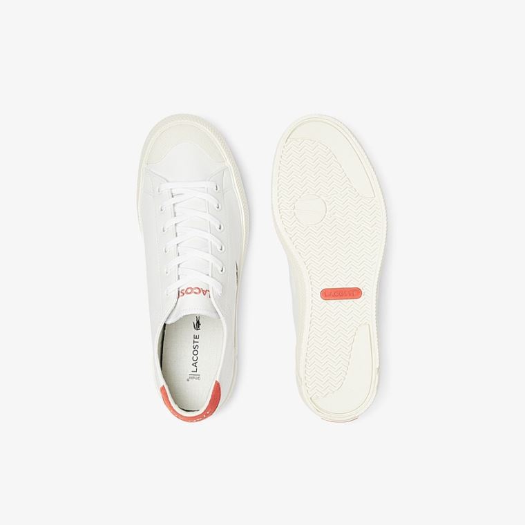 Lacoste Gripshot Bőr and Velúr Sneakers Fehér Bézs | yYckLXhC