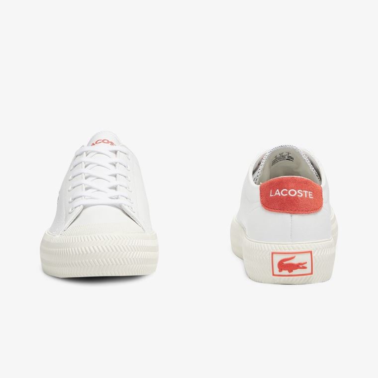 Lacoste Gripshot Bőr and Velúr Sneakers Fehér Bézs | yYckLXhC