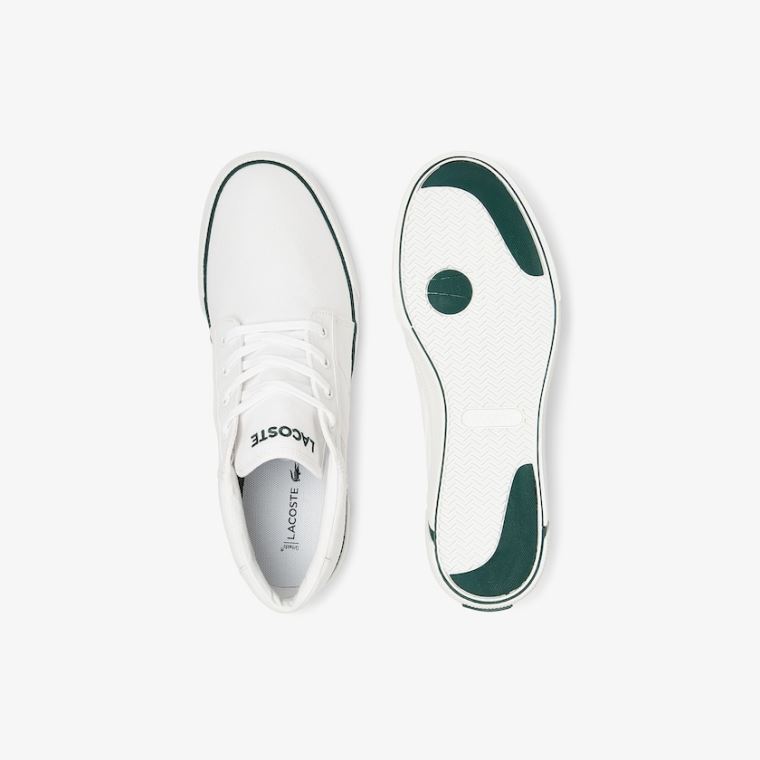 Lacoste Gripshot Mid Vászon and Bőr Chukkas Fehér | vXe15kNB