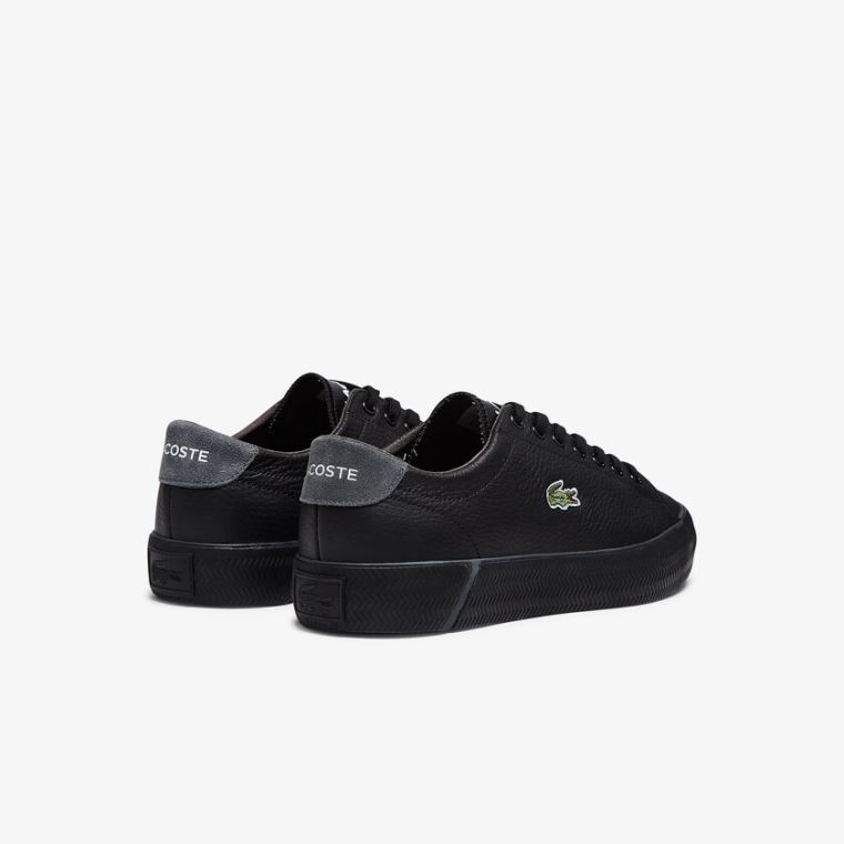 Lacoste Gripshot Tumbled Bőr Sneakers Fekete | AyFEuvo2