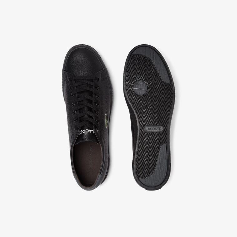 Lacoste Gripshot Tumbled Bőr Sneakers Fekete | AyFEuvo2