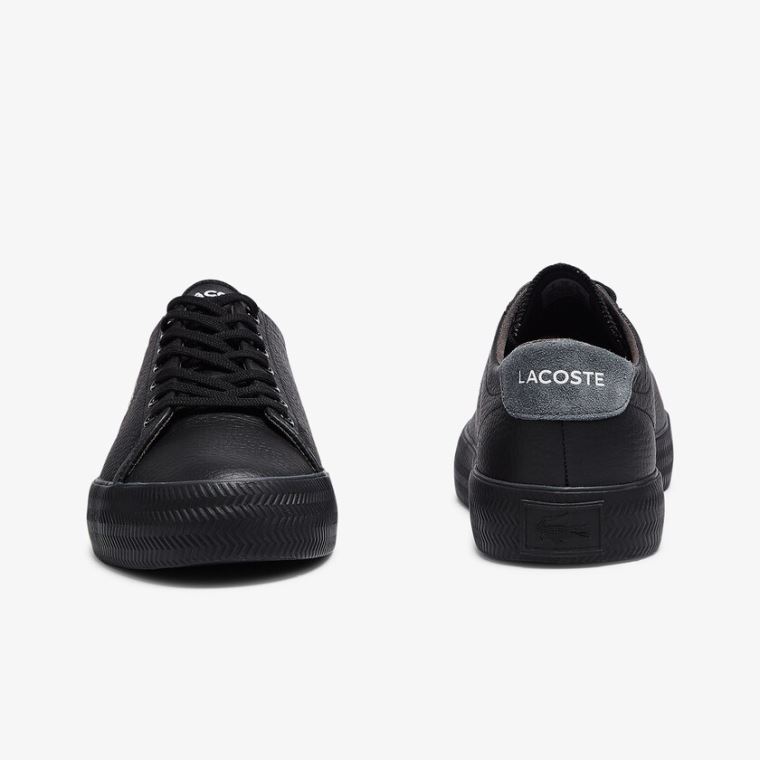 Lacoste Gripshot Tumbled Bőr Sneakers Fekete | AyFEuvo2