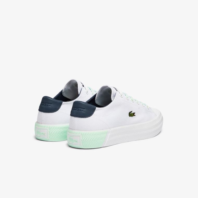 Lacoste Gripshot Vászon and Bőr Sneakers Fehér Világos Kék | 9GimNMFC