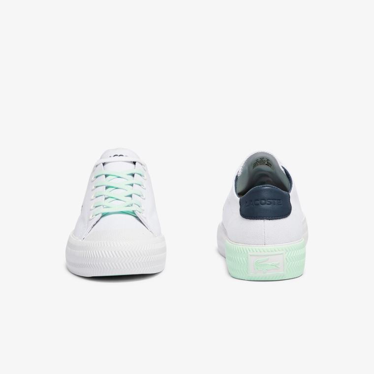 Lacoste Gripshot Vászon and Bőr Sneakers Fehér Világos Kék | 9GimNMFC