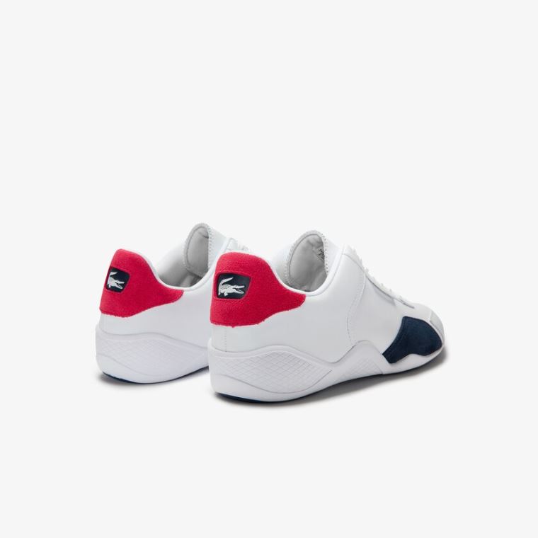 Lacoste Hapona Bőr and Szintetikus Sneakers Fehér Sötétkék Piros | gn3dyjMt