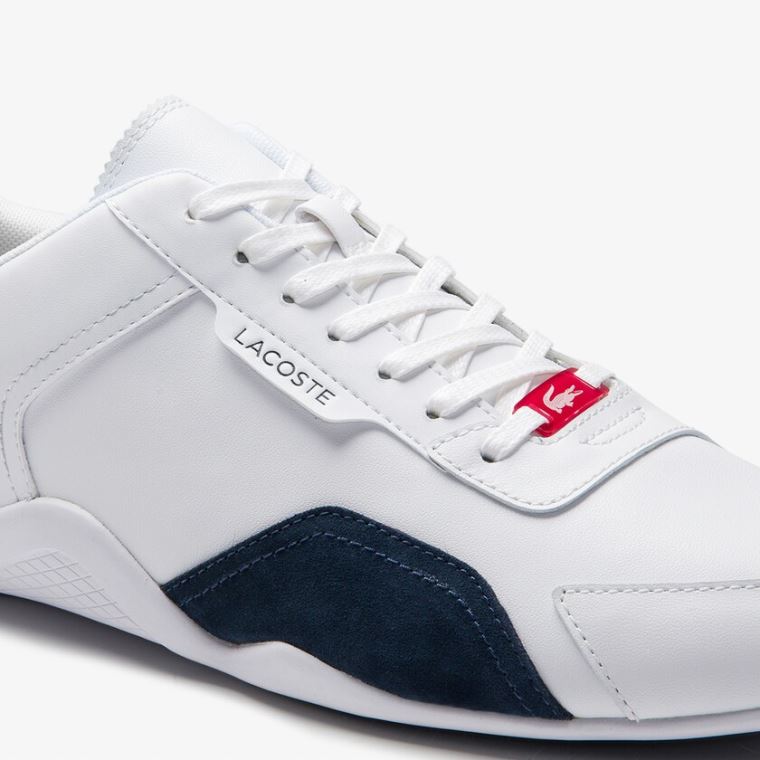 Lacoste Hapona Bőr and Szintetikus Sneakers Fehér Sötétkék Piros | gn3dyjMt