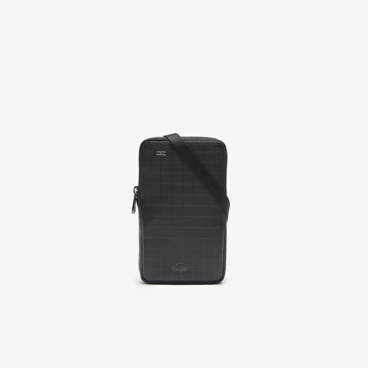 Lacoste Infini-T Integrated Inductive Charger Smartphone Wallet Fekete | aeu1uOiF