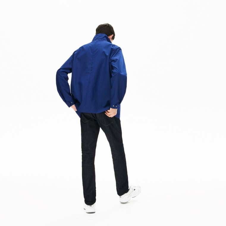 Lacoste Könnyű Detachable-Hood Jacket Sötétkék Kék | kHafFmYT