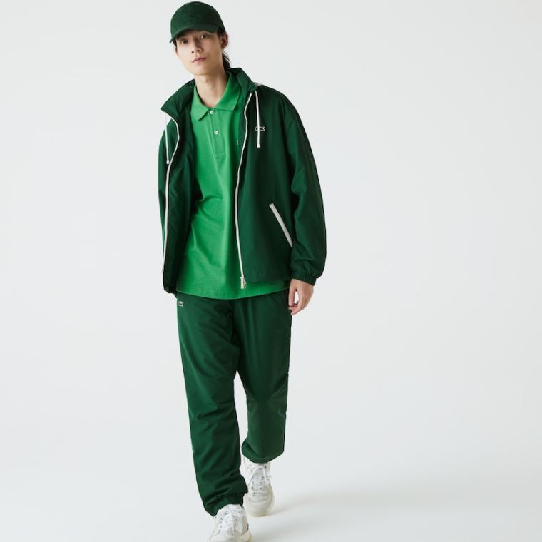 Lacoste Könnyű Vizi-Resistant Zip Windbreaker Zöld | DRuSIiI0