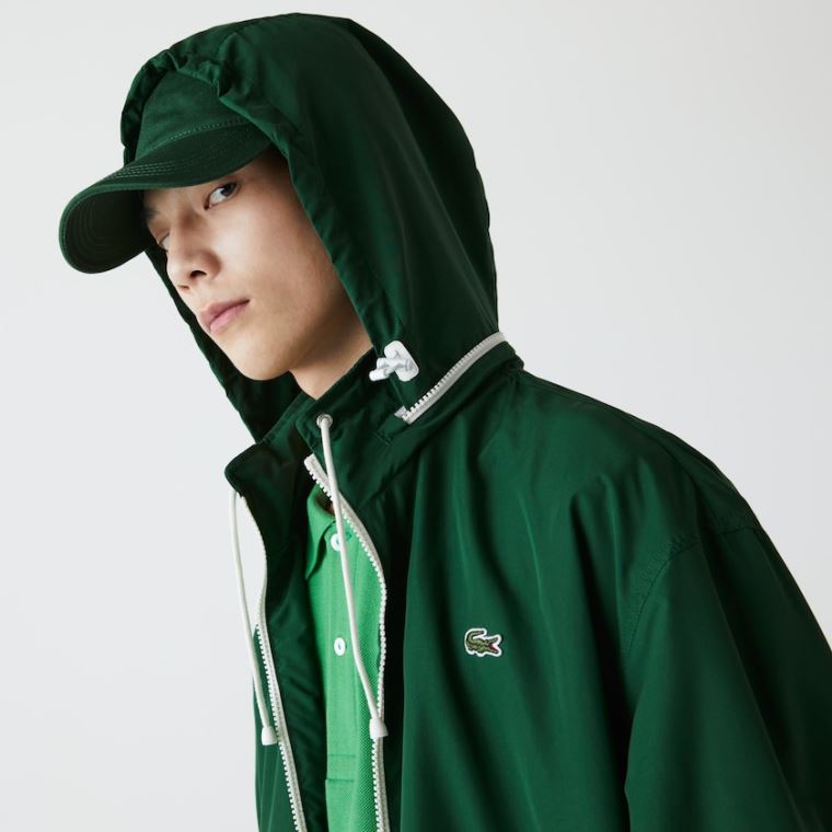 Lacoste Könnyű Vizi-Resistant Zip Windbreaker Zöld | DRuSIiI0