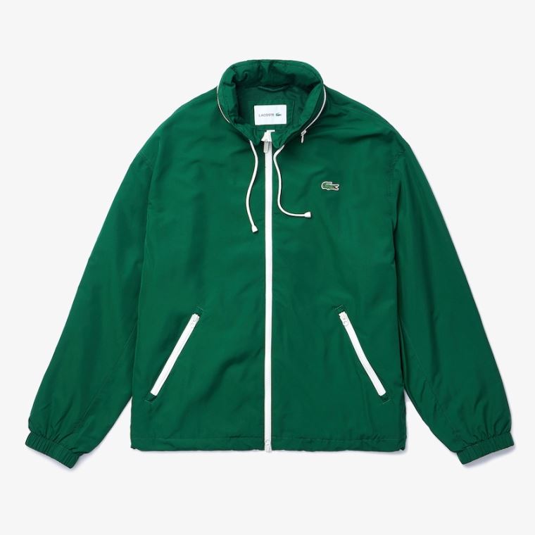 Lacoste Könnyű Vizi-Resistant Zip Windbreaker Zöld | DRuSIiI0