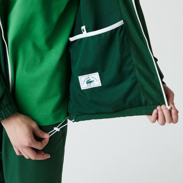 Lacoste Könnyű Vizi-Resistant Zip Windbreaker Zöld | DRuSIiI0