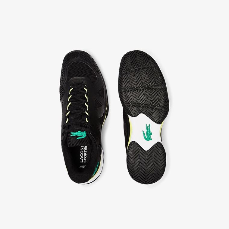 Lacoste LC Scale II Textil Sneakers Fekete Világos Sárga | hDDwHlFn