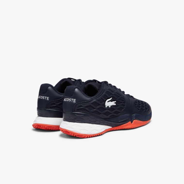 Lacoste LC Scale Roland Garros Textil Sneakers Sötétkék Piros | 5QfKGhrd