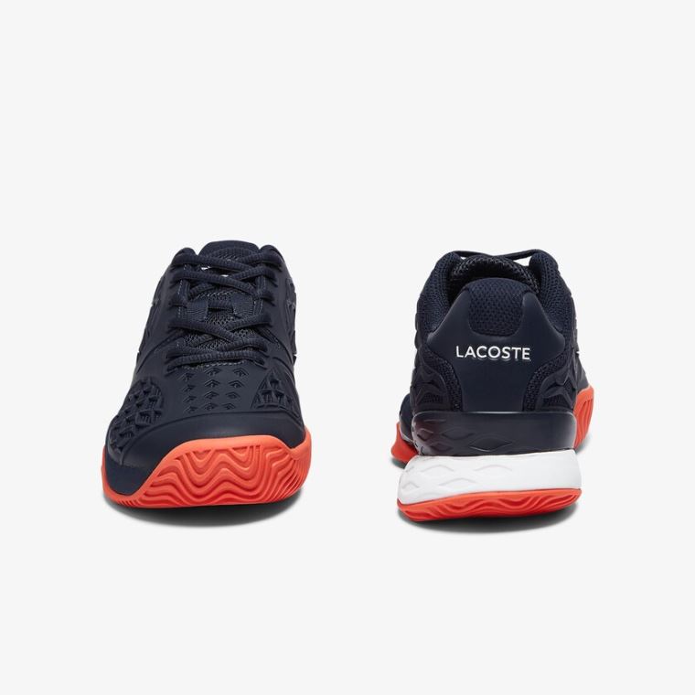 Lacoste LC Scale Roland Garros Textil Sneakers Sötétkék Piros | MQrXQ9Jy