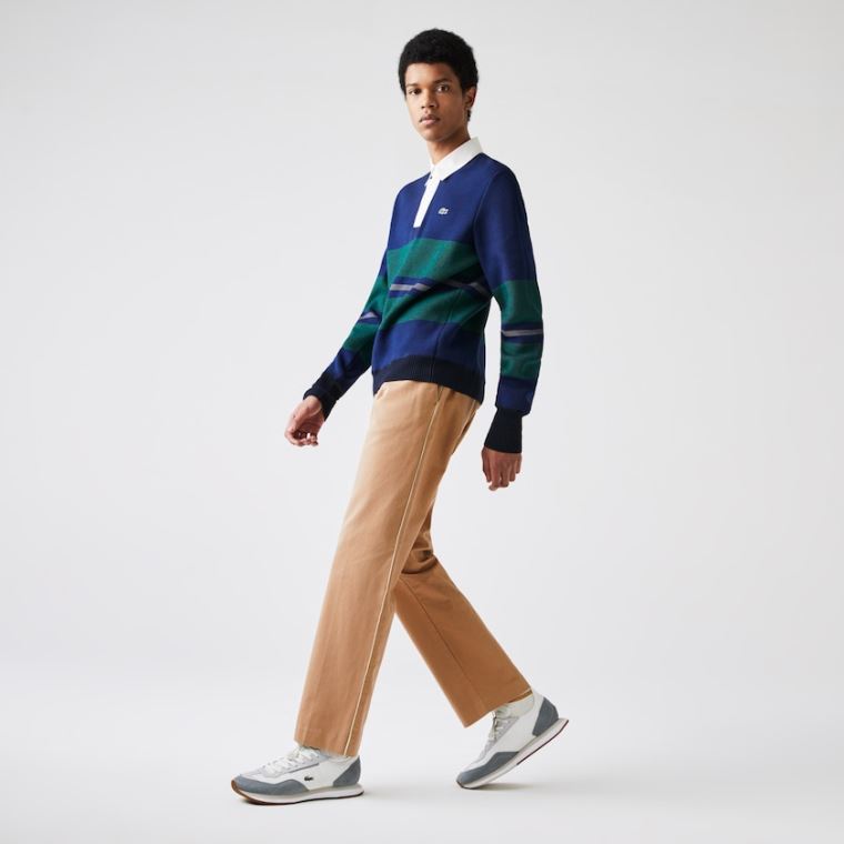 Lacoste LIVE Five-Pocket Chino Pants Bézs | fpwQ1sov