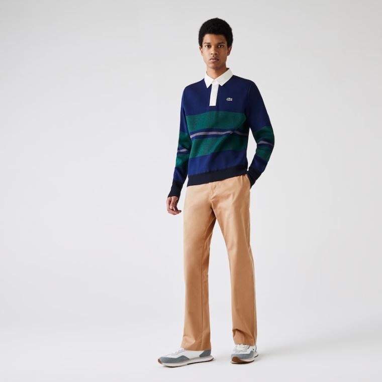 Lacoste LIVE Five-Pocket Chino Pants Bézs | fpwQ1sov