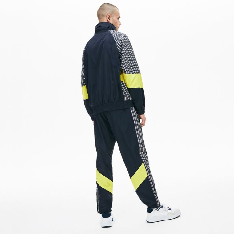 Lacoste LIVE Patchwork Trackpants Kék Sárga Fehér | eCUI5rjw