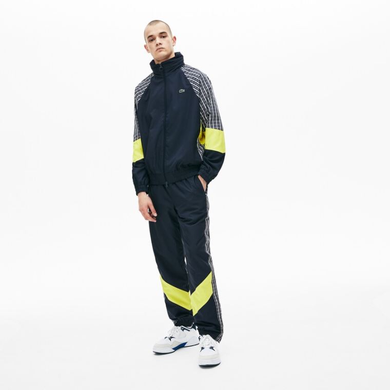 Lacoste LIVE Patchwork Trackpants Kék Sárga Fehér | eCUI5rjw