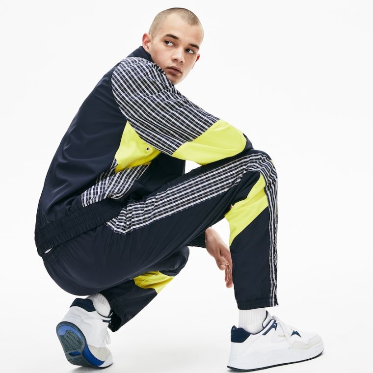 Lacoste LIVE Patchwork Trackpants Kék Sárga Fehér | eCUI5rjw