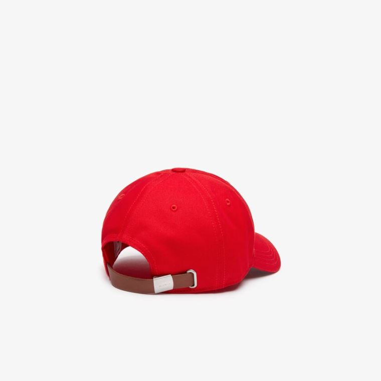 Lacoste LIVE Signature Pamut Cap Piros Fekete | 5jaxFWdy