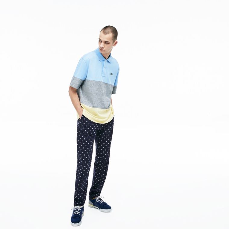 Lacoste LIVE Skinny Fit Chinos Sötétkék Kék Fehér | 30znKeBl