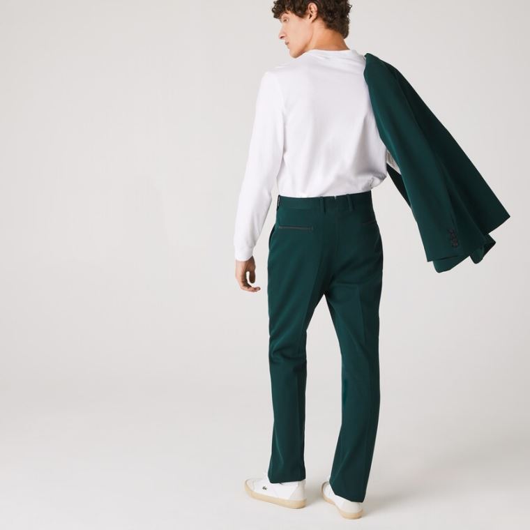 Lacoste LIVE Standard Fit Pamut Vászon Suit Pants Zöld | LdX1og5w