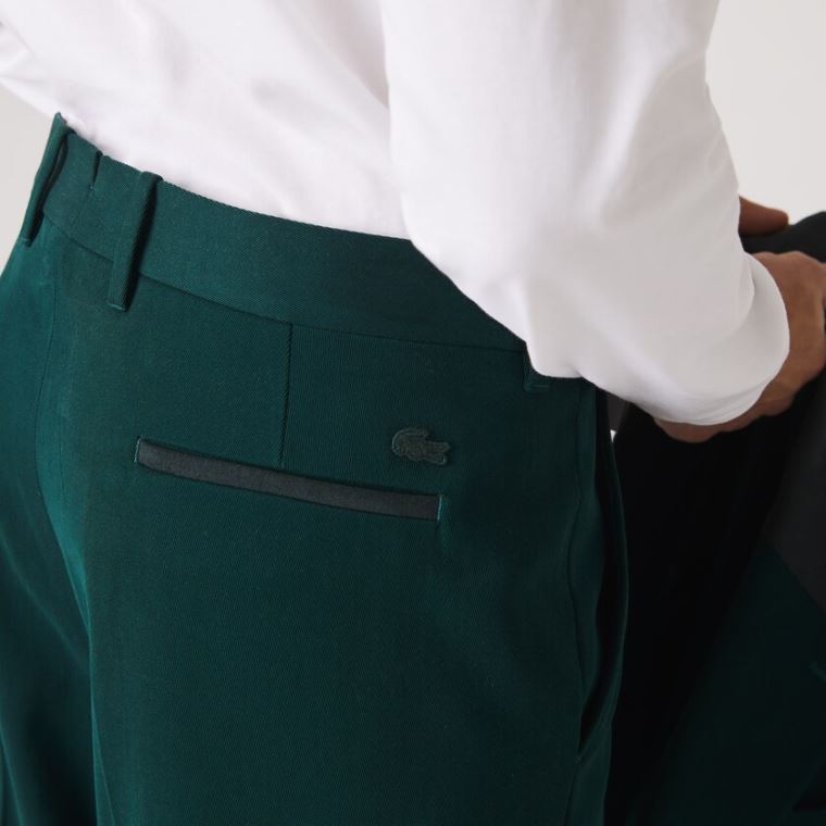 Lacoste LIVE Standard Fit Pamut Vászon Suit Pants Zöld | LdX1og5w