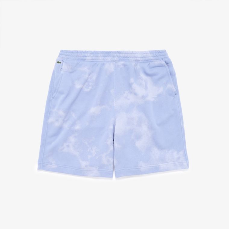 Lacoste LIVE Tie-Dye Print Pamut Fleece Bermudas Lila | OADjZoXo