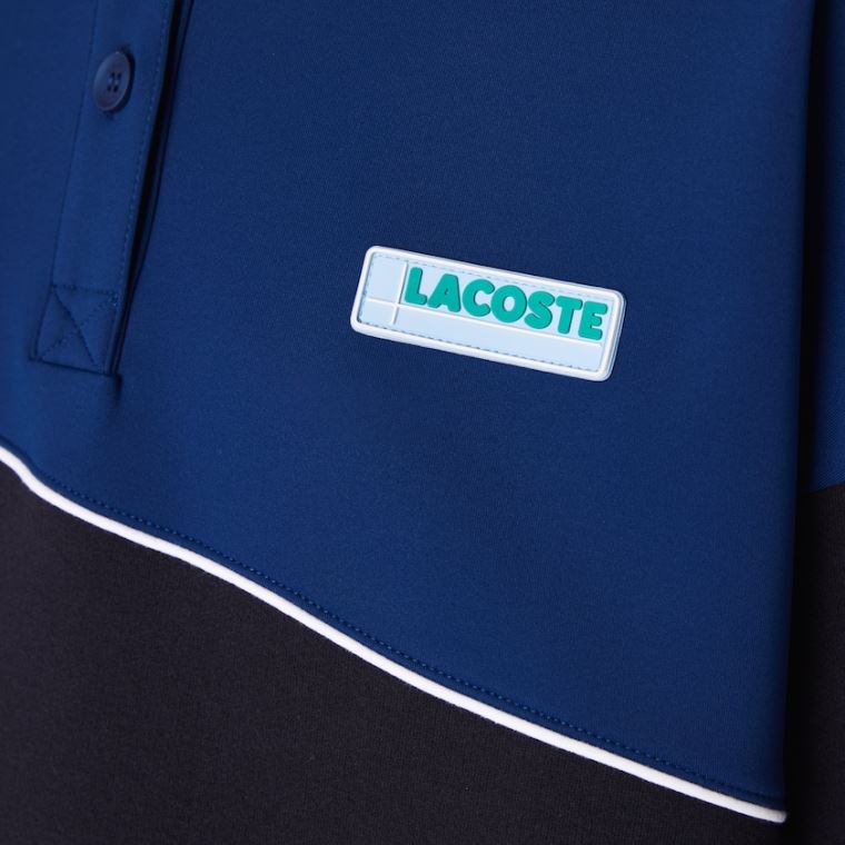 Lacoste LIVE Two-Tone Fleece And Neoprene Polo Ruha Sötétkék Kék Kék | tNa5mKtx