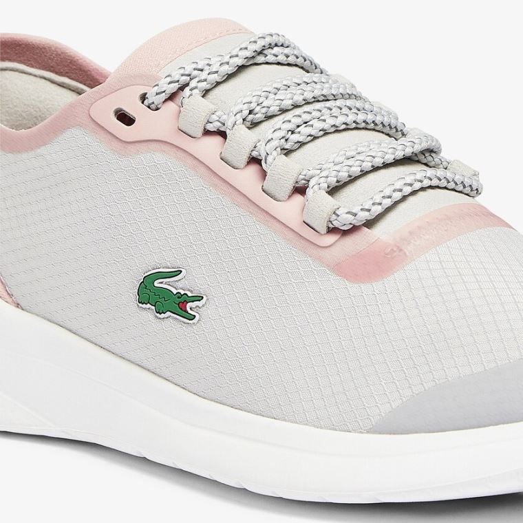 Lacoste LT Fit Szintetikus and Textil Sneakers Világos Szürke Világos Rózsaszín | CVxTywGW